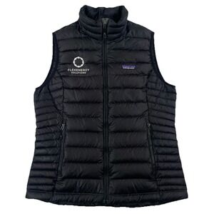 Patagonia Down Sweater Vest Full Zip Black Women's Medium (Corp Logo)